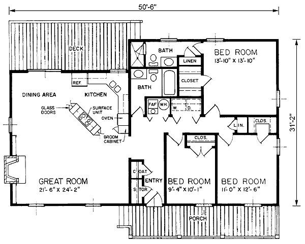 Main Floor Plan for House Plan #655441