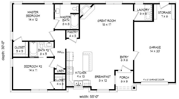 Main Floor Plan for House Plan #698221