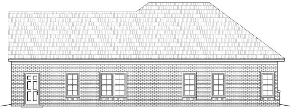 Rear Elevation for House Plan #698221