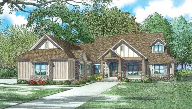 Full Rendering for House Plan #319574