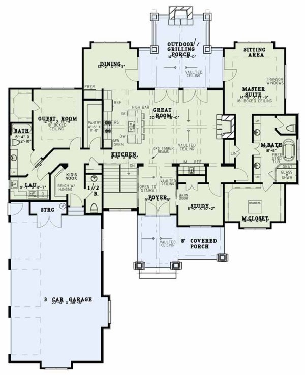 Main Floor Plan for House Plan #319574