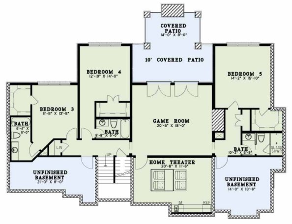 Basement Plan for House Plan #319574