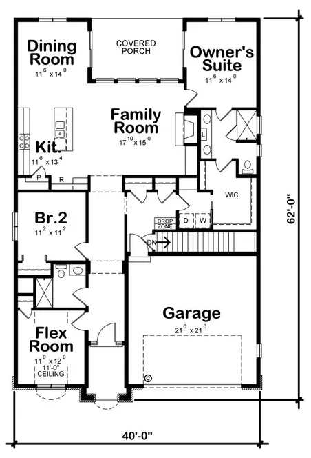 Main Floor Plan for House Plan #152471