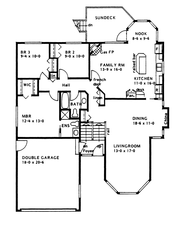 Main Floor Plan for House Plan #200939