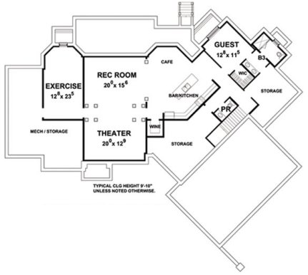 Basement Plan for House Plan #152493