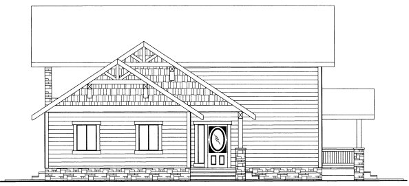 Left Elevation for House Plan #451612
