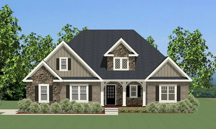 Full Rendering for House Plan #725622