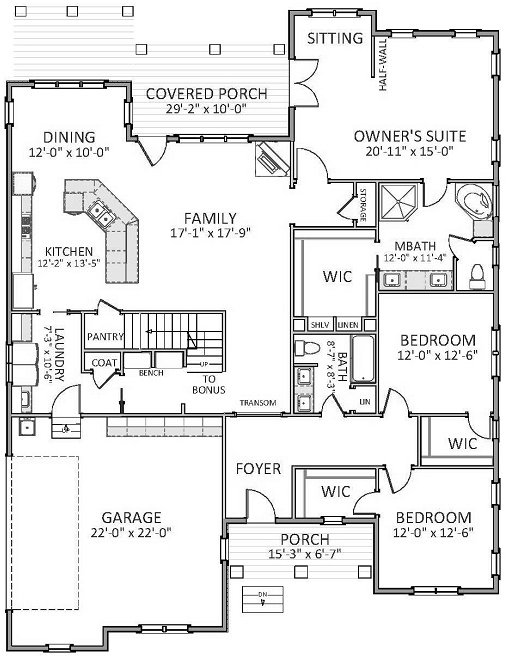 Main Floor Plan for House Plan #725622