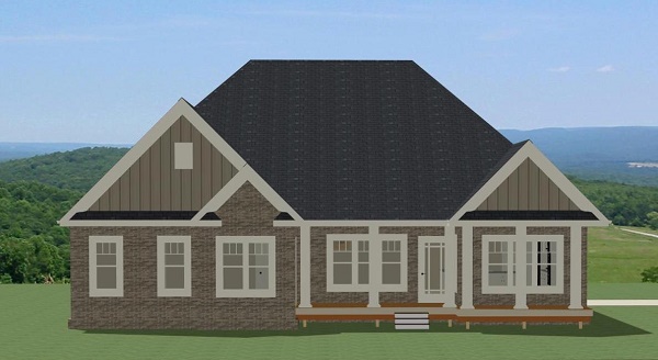 Rear Elevation for House Plan #725622