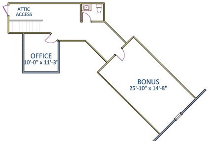 Second Floor Plan for House Plan #728452