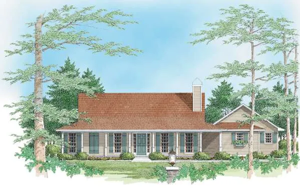 Full Rendering for House Plan #110551