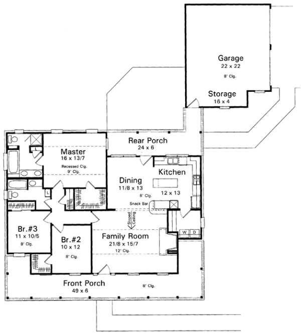 Main Floor Plan for House Plan #110551