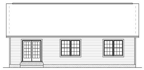 Rear Elevation for House Plan #748911