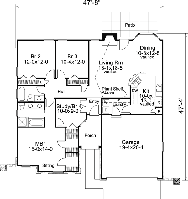 Main Floor Plan for House Plan #639151