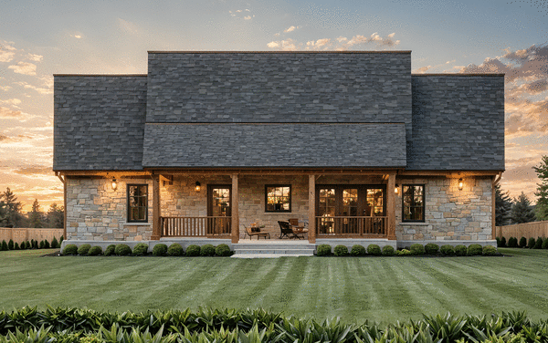 Rear Elevation for House Plan #210781