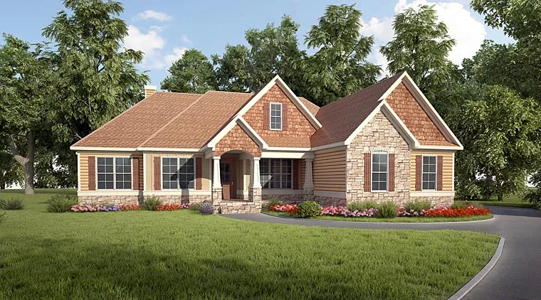 Full Rendering for House Plan #717642