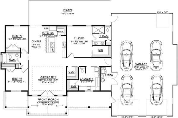 Main Floor Plan for House Plan #753361