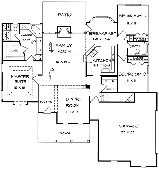 Main Floor Plan for House Plan #713671