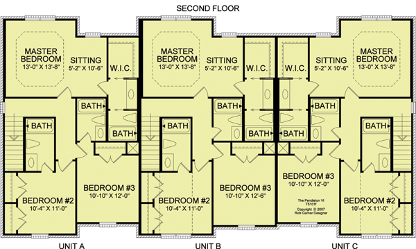 Second Floor Plan for House Plan #404694