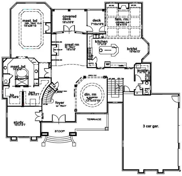 Main Floor Plan for House Plan #398204