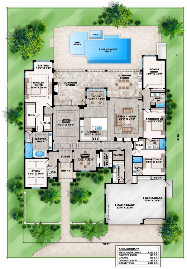 Main Floor Plan for House Plan #772614