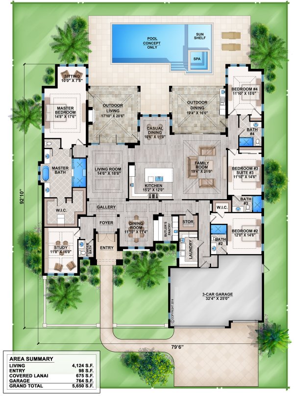Main Floor Plan for House Plan #774214