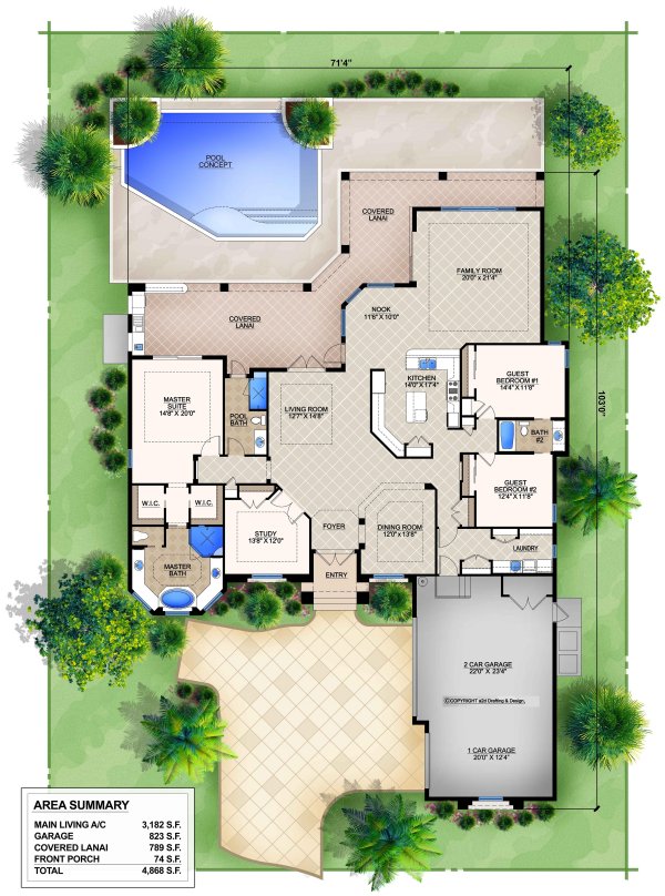 Main Floor Plan for House Plan #912813