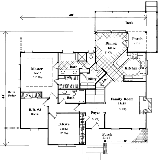 Main Floor Plan for House Plan #111361
