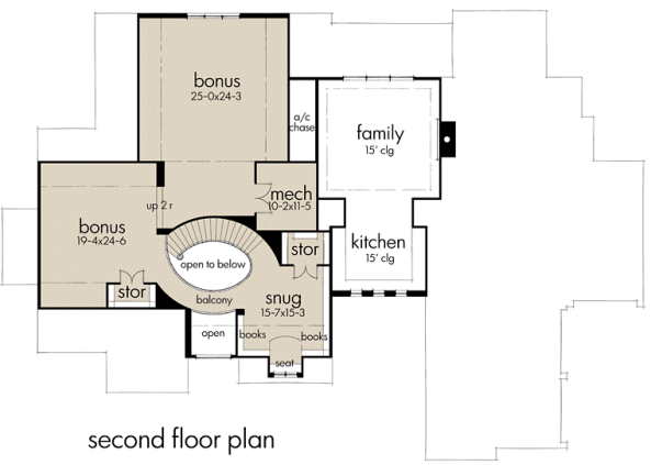 Attic Plan for House Plan #640883