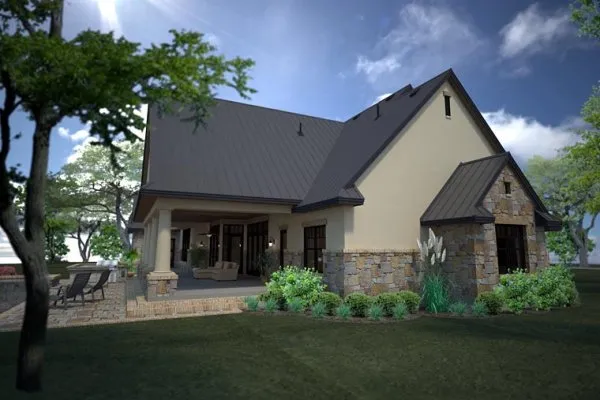 Left Elevation for House Plan #640883