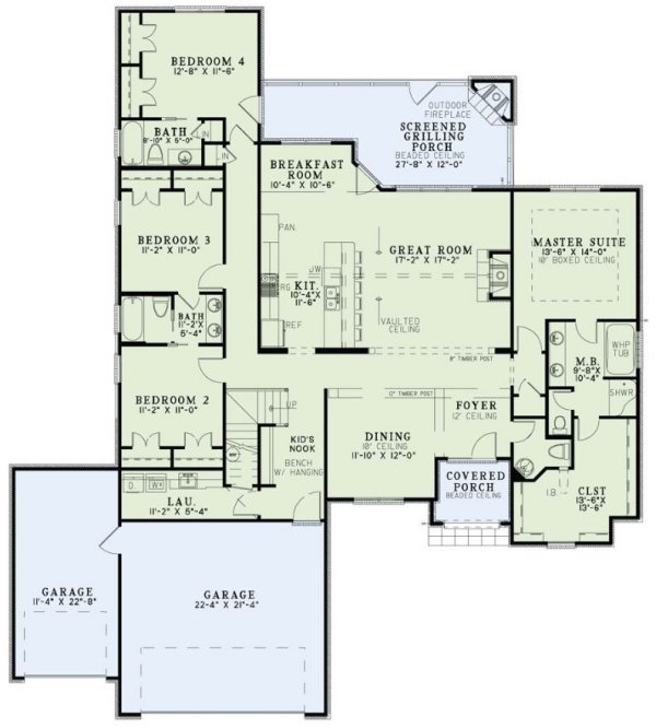 Main Floor Plan for House Plan #313142