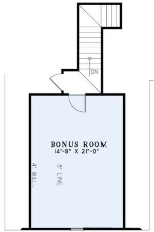 Attic Plan for House Plan #313142