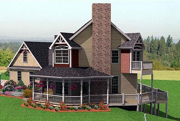 Right Elevation for House Plan #734122