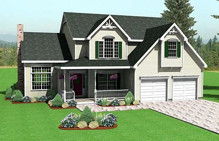 Full Rendering for House Plan #736922