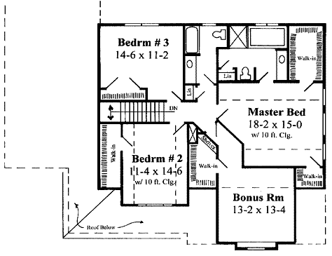 Second Floor Plan for House Plan #736922