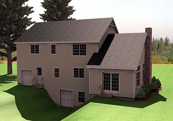 Rear Elevation for House Plan #736922