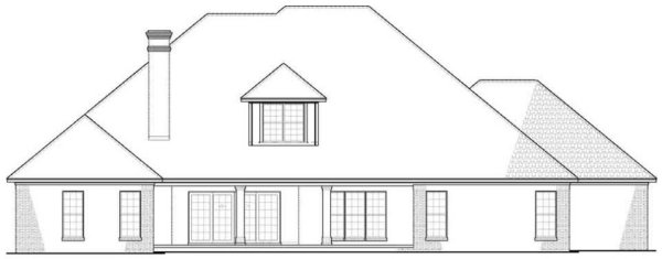 Rear Elevation for House Plan #314623