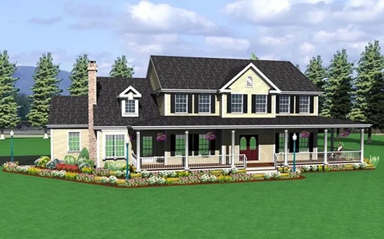 Full Rendering for House Plan #737872
