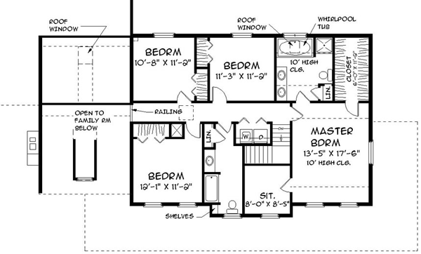 Second Floor Plan for House Plan #737872