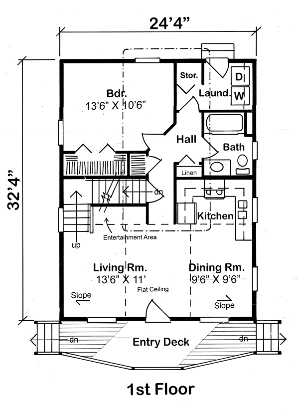 Main Floor Plan for House Plan #182801