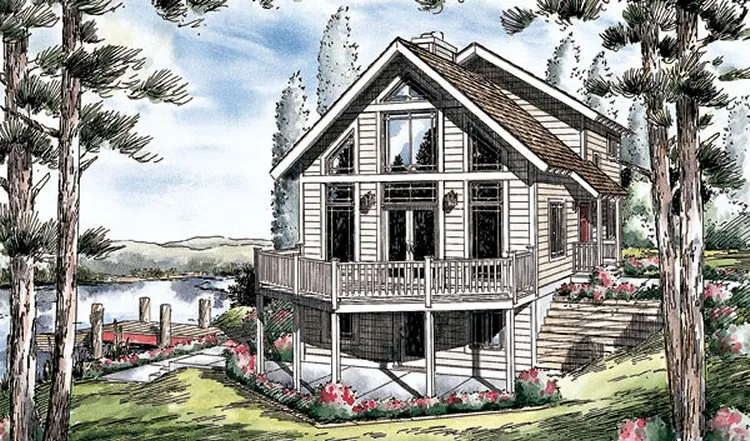 Full Rendering for House Plan #185581