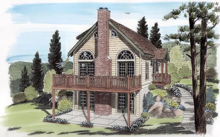 Full Rendering for House Plan #182651