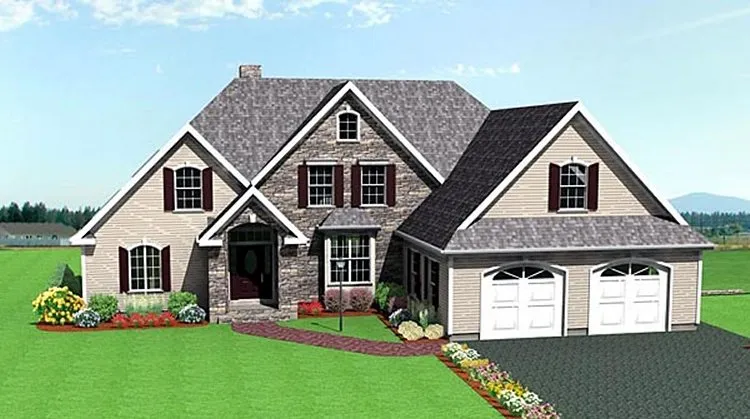 Full Rendering for House Plan #738522