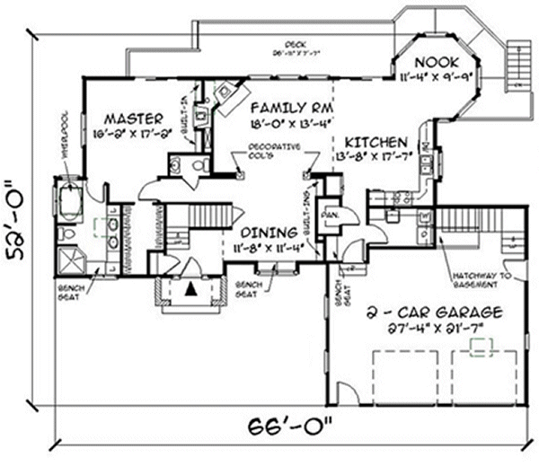 Main Floor Plan for House Plan #738522