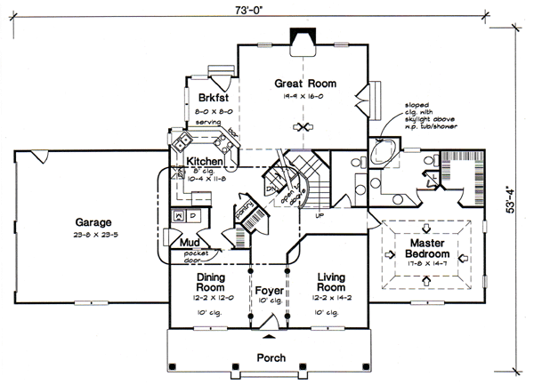 Main Floor Plan for House Plan #185642