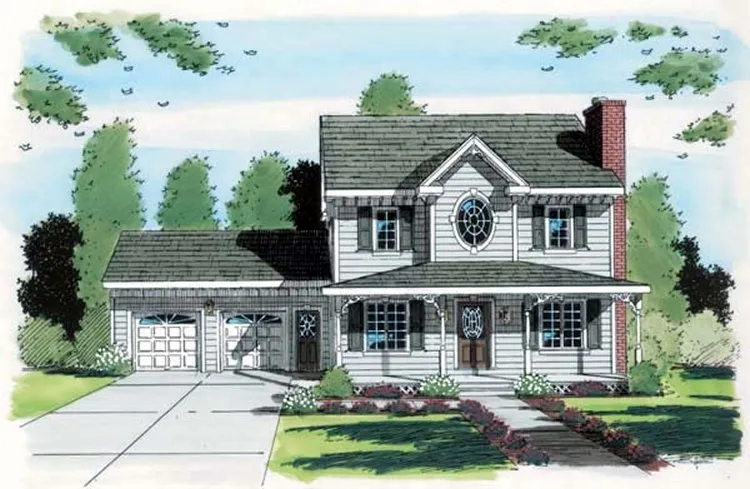 Full Rendering for House Plan #182281