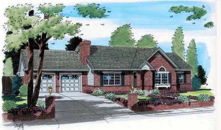 Full Rendering for House Plan #180331