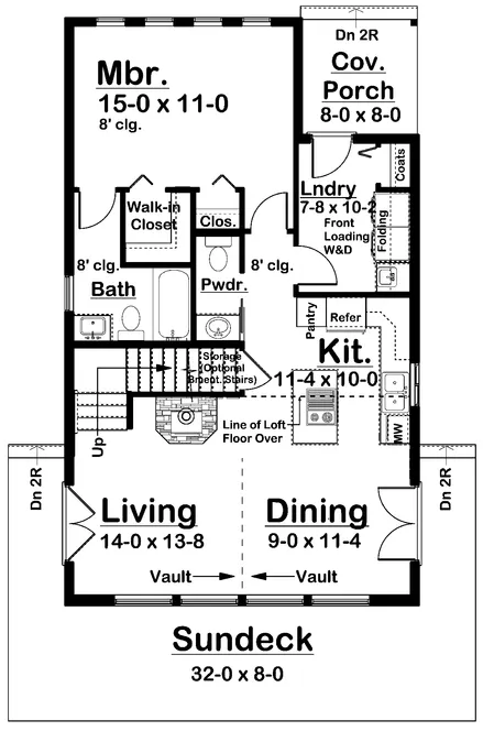 Main Floor Plan for House Plan #202037