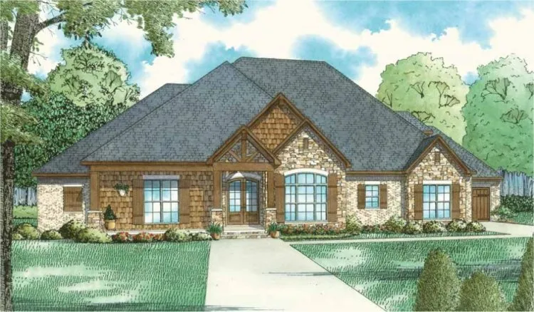 Full Rendering for House Plan #311662