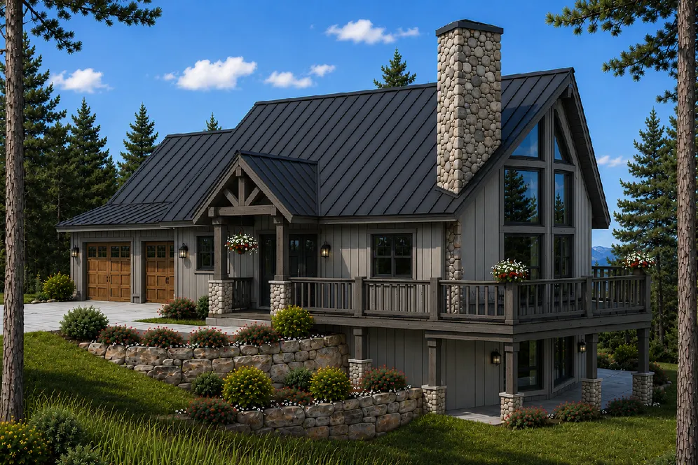 Full Rendering for House Plan #102020